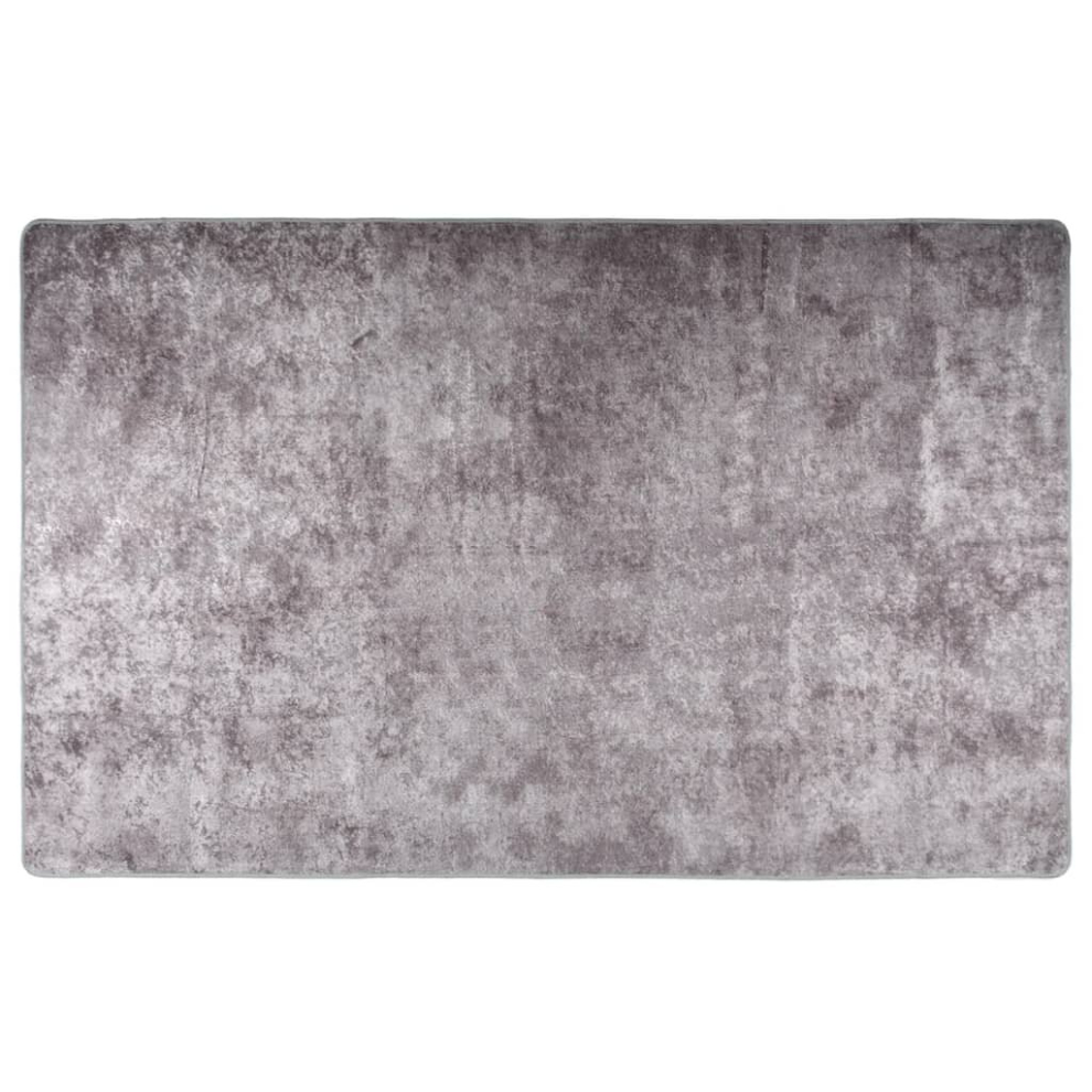 vidaXL Rug Washable Grey Anti Slip Home Living Room Floor Carpet Area Rug