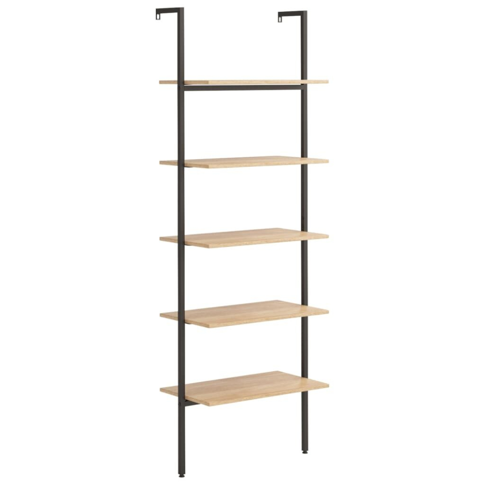 (light brown, 64 X 35 X 185 cm) vidaXL Leaning Shelf Bookcase Bookshelf Shelving Unit Storage Rack Organiser