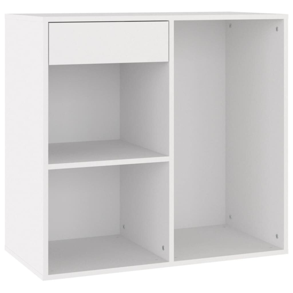 Vidaxl (White) Cosmetic Cabinet Dressing Room Storage Makeup Cupboard Engineered Wood