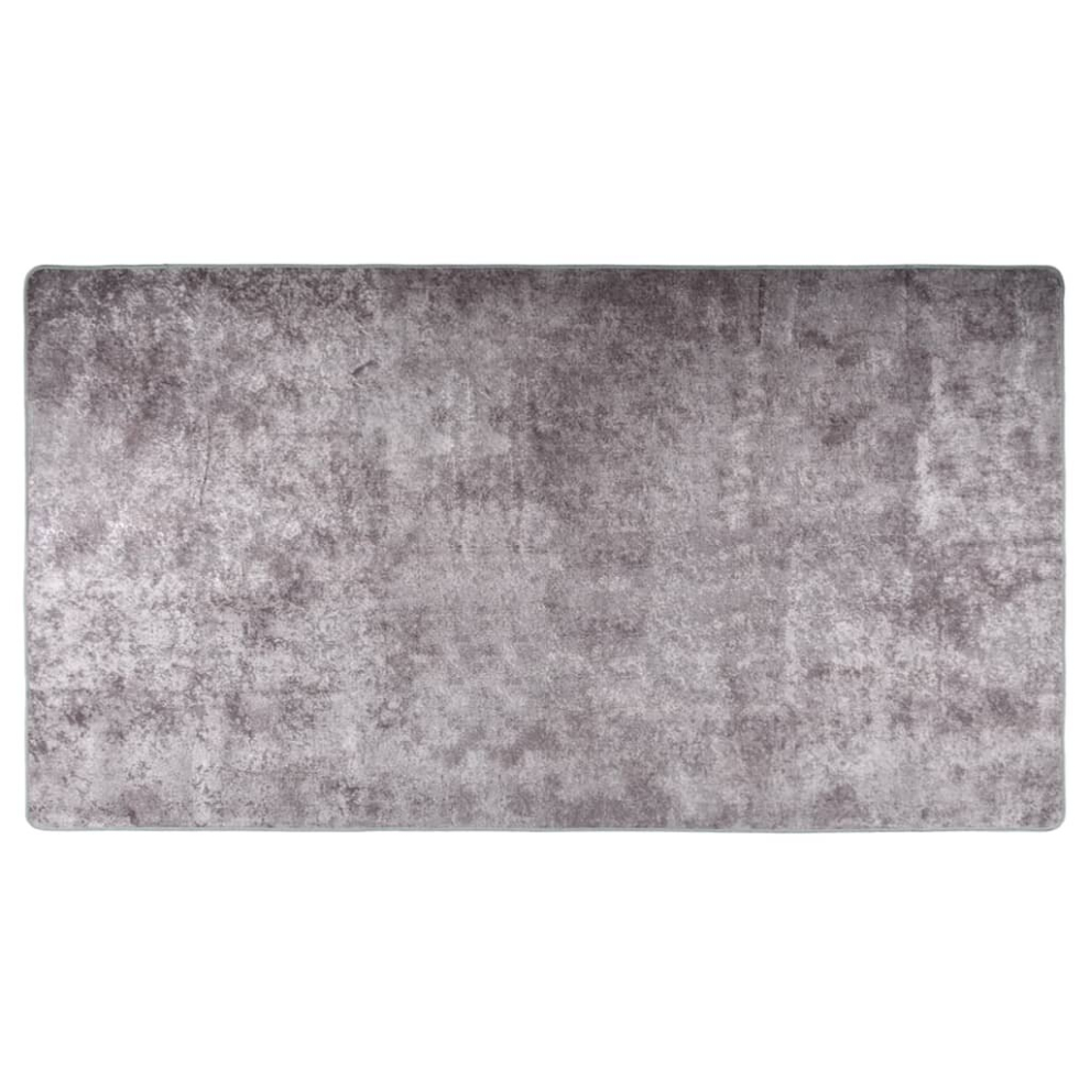 vidaXL Rug Washable Grey Anti Slip Home Living Room Floor Carpet Area Rug