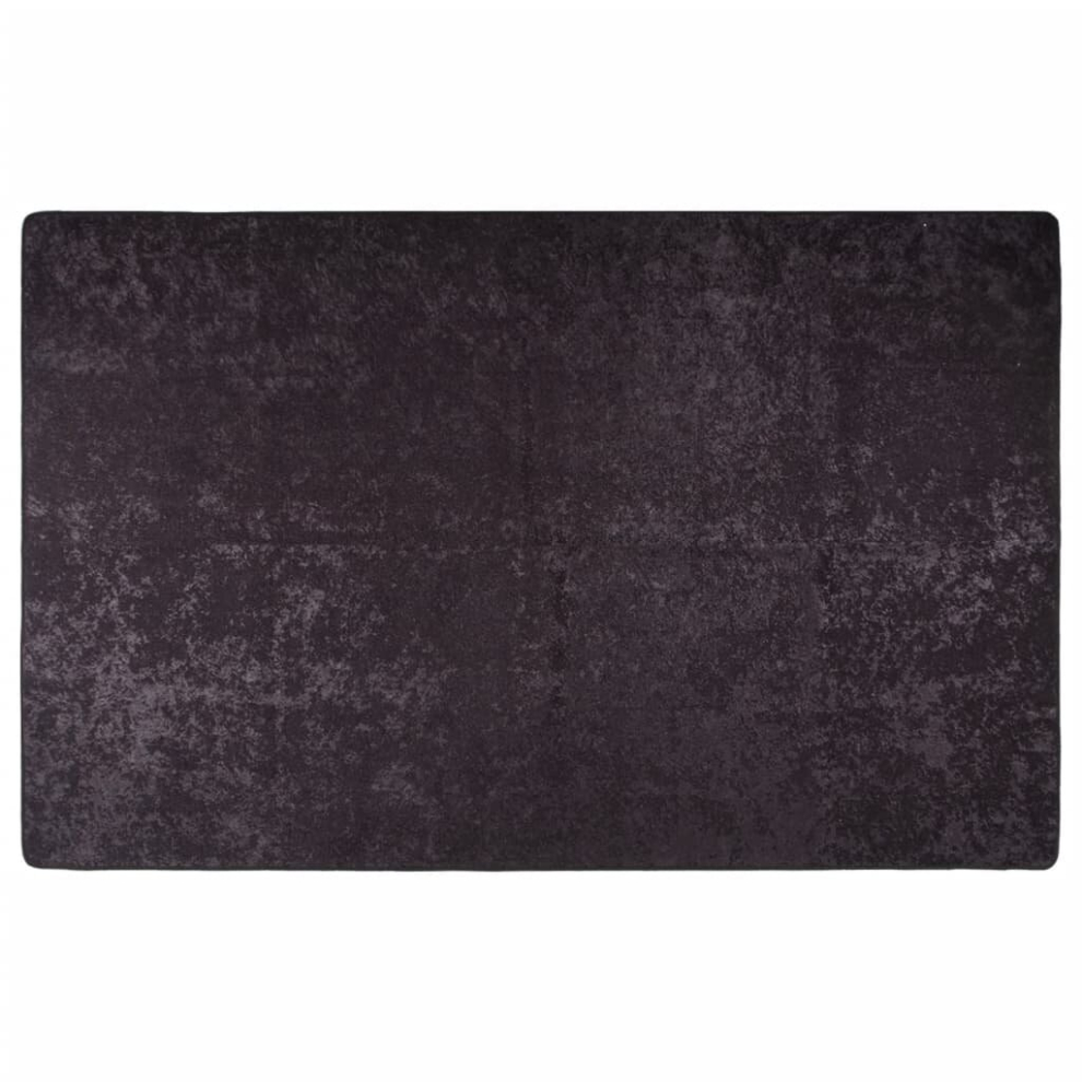 vidaXL Rug Washable Anthracite Anti Slip Living Room Floor Carpet Area Rug