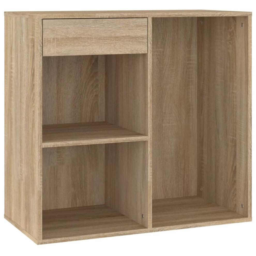 Vidaxl (Sonoma Oak) Cosmetic Cabinet Dressing Room Storage Makeup Cupboard Engineered Wood