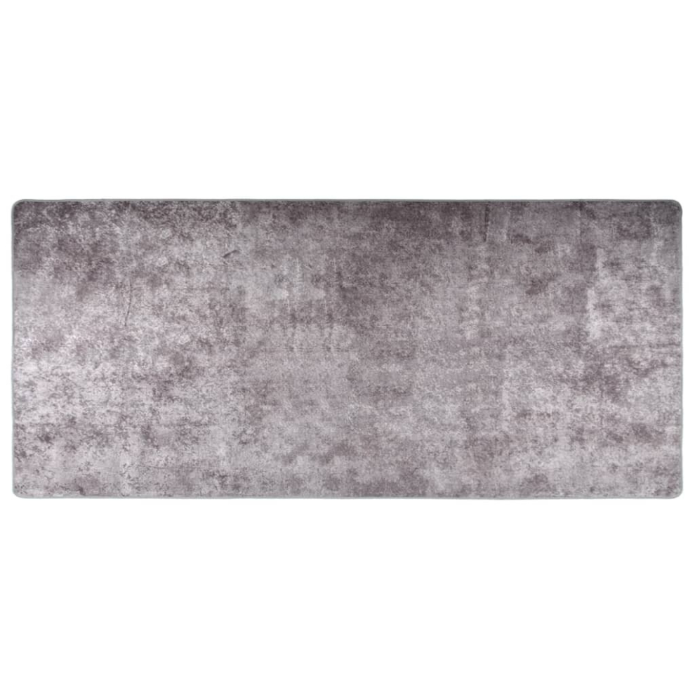 vidaXL Rug Washable Grey Anti Slip Home Living Room Floor Carpet Area Rug