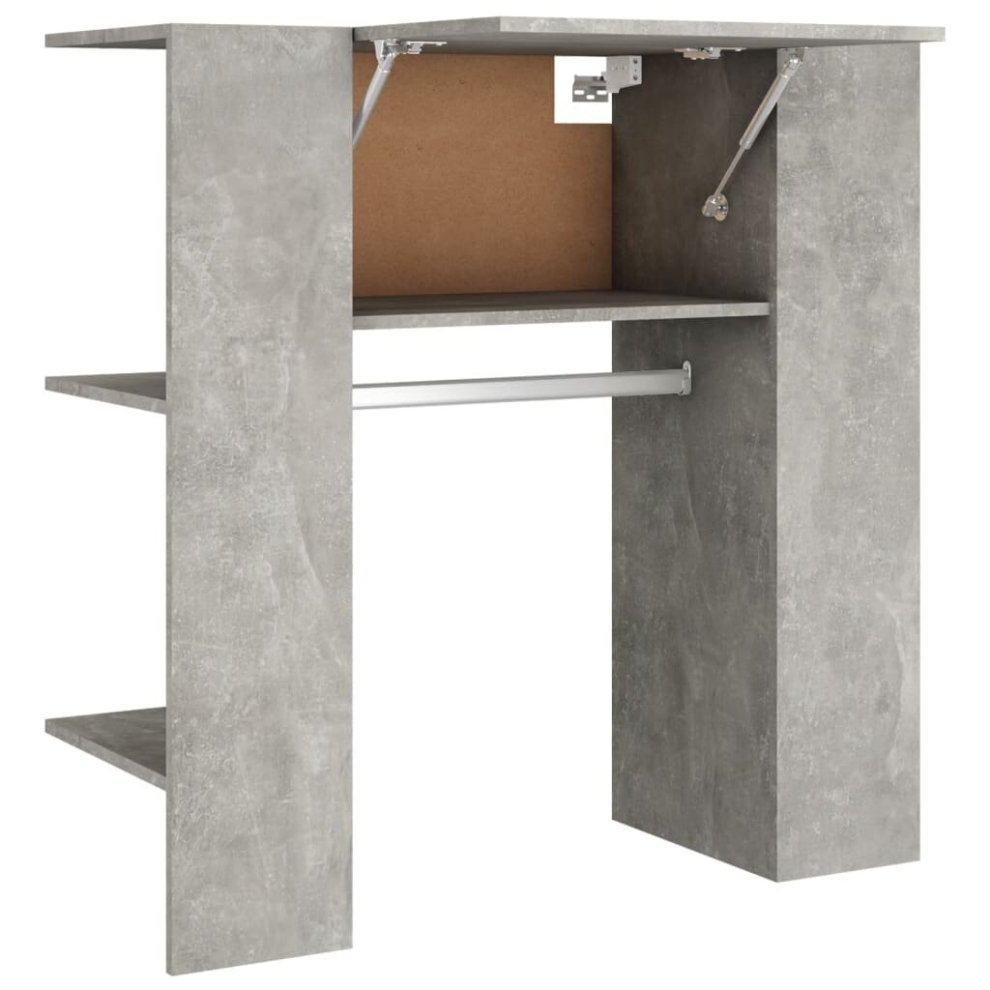 Vidaxl (Concrete ) Hallway Cabinet Wall Mounted Cabinet Hall Shelving Engineered Wood Grey