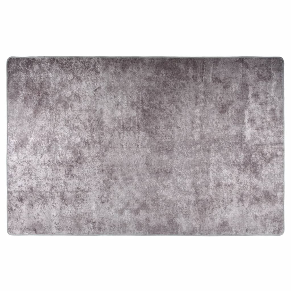 Vidaxl Rug Washable Grey Anti Slip Home Living Room Floor Carpet Area Rug