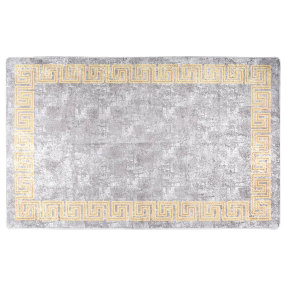 vidaXL Rug Washable Grey Anti Slip Living Room Decor Floor Carpet Area Rug