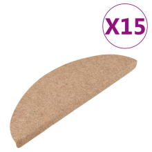 vidaXL Stufenmatten Selbstklebend 15 Stk. 56x17x3 cm Beige