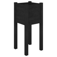 vidaXL Pflanzkübel Schwarz 31x31x70 cm Massivholz Kiefer