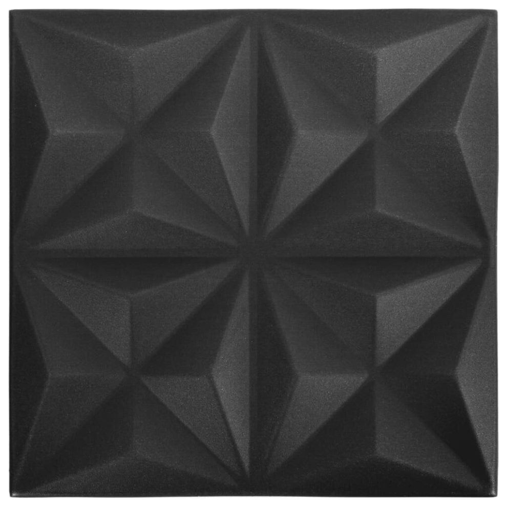 (origami black, 48) vidaXL 12/24/48x 3D Wall Panels Self-adhesive Wall Panel Decor Multi Colours