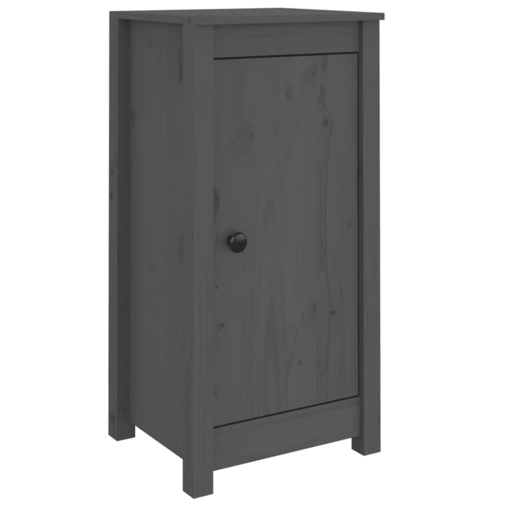 Vidaxl 2X Solid Wood Pine Sideboards Grey Side Cabinet Home Organiser Cupboard