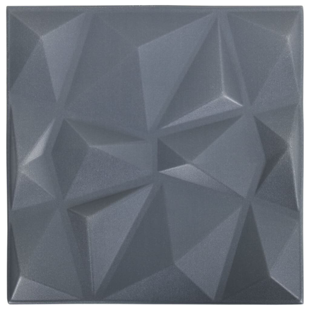 (diamond grey, 24) vidaXL 12/24/48x 3D Wall Panels Self-adhesive Wall Panel Decor Multi Colours