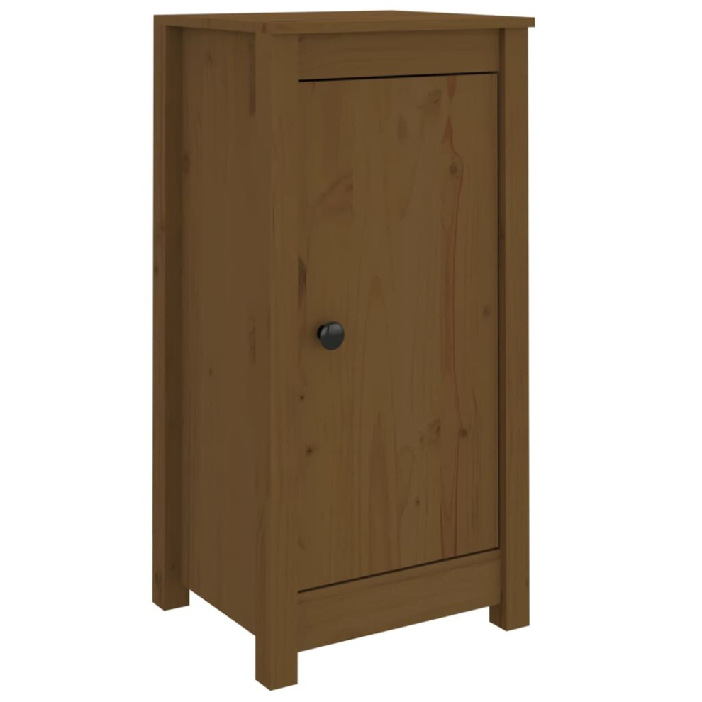 vidaXL 2x Solid Wood Pine Sideboards Honey Brown Wooden Side Cabinet Cupboard