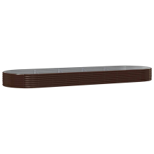 vidaXL Hochbeet Verzinkter Stahl 450x140x36 cm Braun