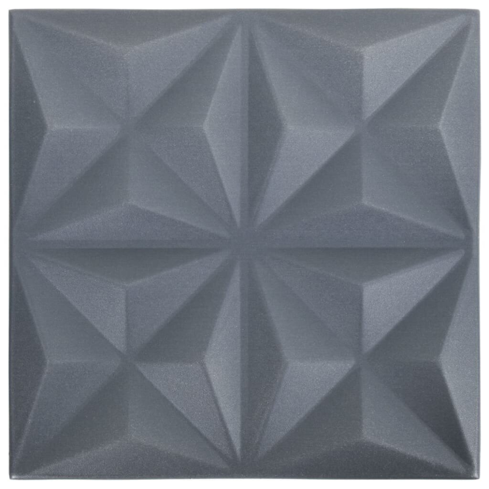 (origami grey, 24) vidaXL 12/24/48x 3D Wall Panels Self-adhesive Wall Panel Decor Multi Colours