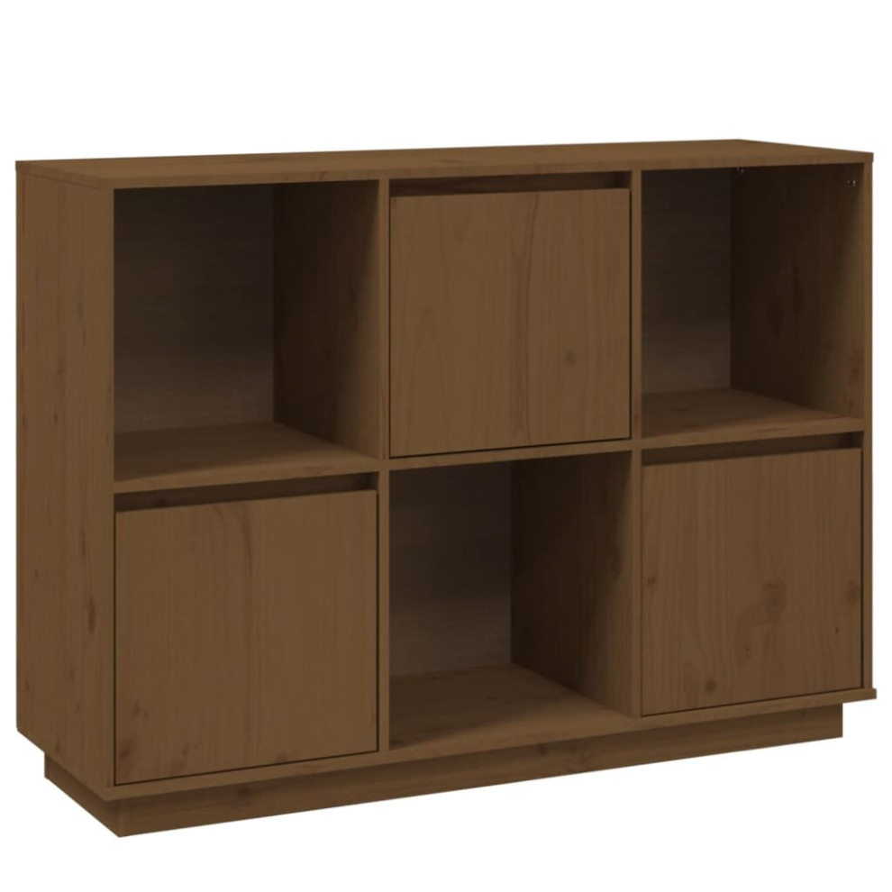 Vidaxl (Honey Brown) Solid Wood Pine Sideboard Side Cabinet Home Organiser Multi Colours