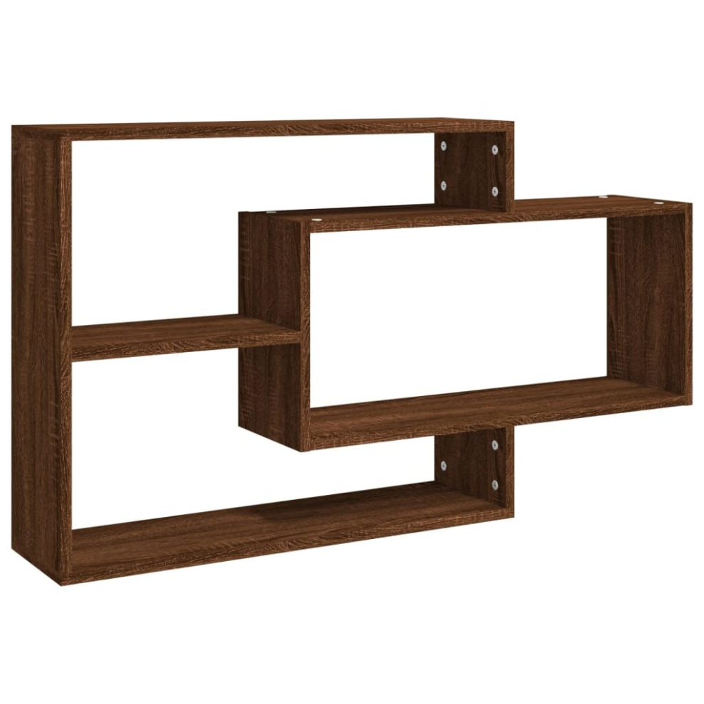 Vidaxl ( Oak) Wall Shelves Floating Rack Display Shelf Bookshelf Engineered Wood Brown