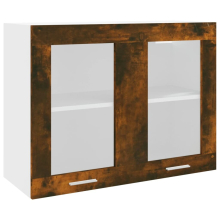 (Smoked oak, 80 x 31 x 60 cm (W x D x H)) vidaXL Kitchen Cabinet Home Storage Shelf Organiser Cupboard Engineered Wood