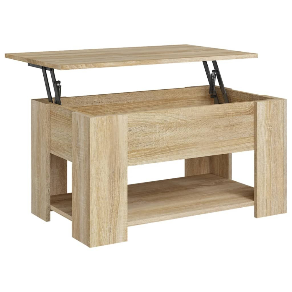 Vidaxl (Sonoma Oak) Coffee Table Engineered Wood Couch Centre Accent Table Multi Colours Brown