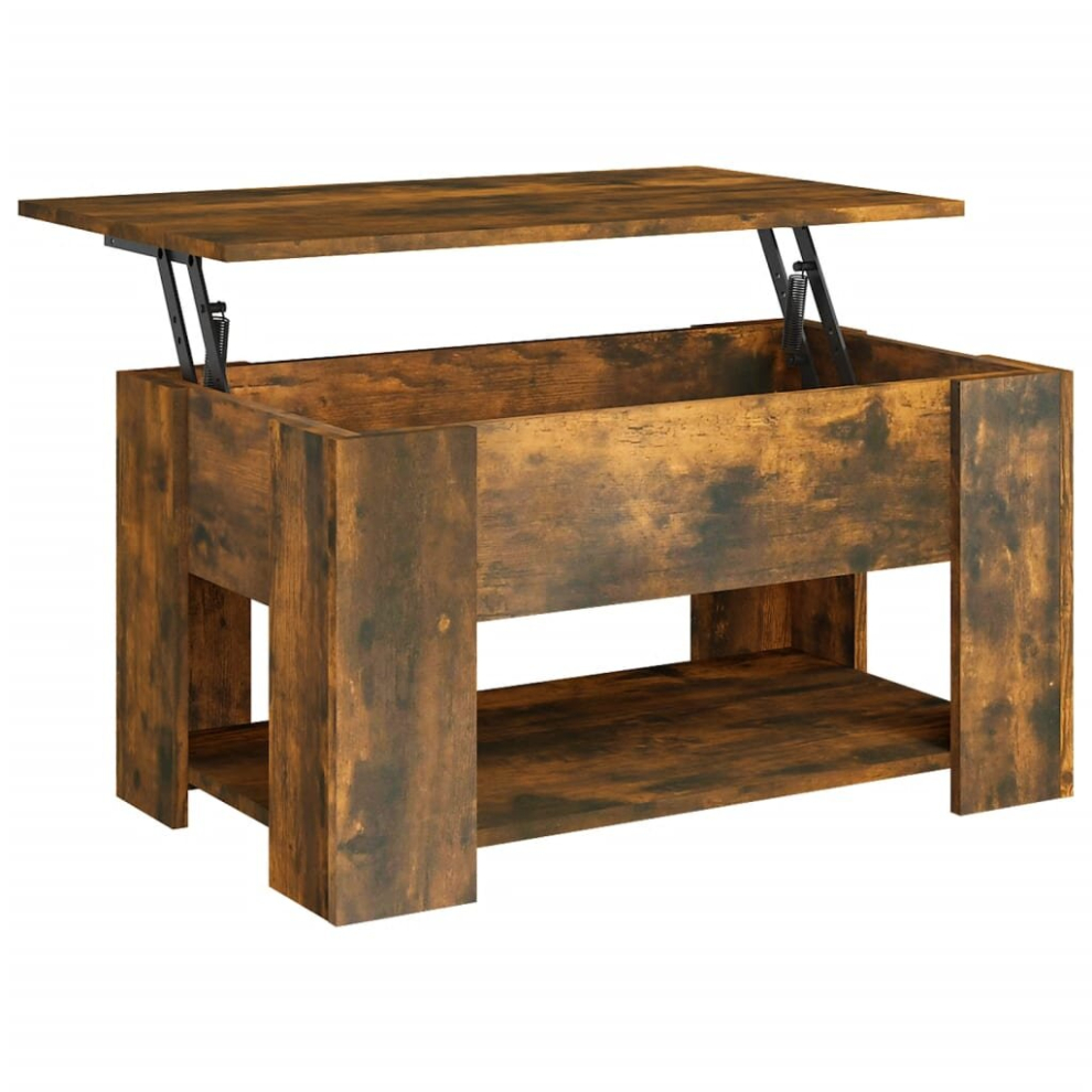 Vidaxl (Smoked Oak) Coffee Table Engineered Wood Couch Centre Accent Table Multi Colours