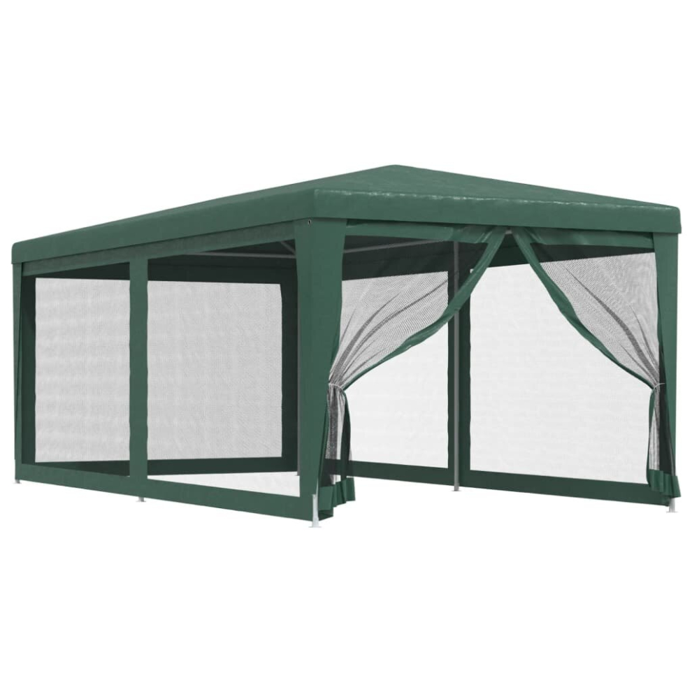 (Green, 296 x 594 x 258 cm (L x W x H)) vidaXL Party Tent with Mesh Sidewalls Canopy Gazebo Multi Colours Multi Sizes