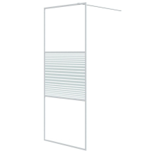 vidaXL Duschwand für Begehbare Dusche Weiß 80x195 cm ESG-Klarglas