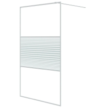 vidaXL Duschwand für Begehbare Dusche Weiß 115x195 cm ESG-Klarglas