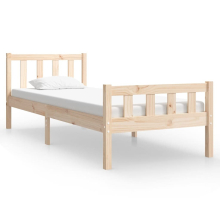 (brown, 90 x 190 cm) vidaXL Bed Frame Home Wooden Bedroom Bedstead Platform Bed Base Solid Wood
