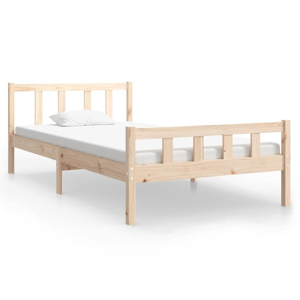 (brown, 100 x 200 cm) vidaXL Bed Frame Home Wooden Bedroom Bedstead Platform Bed Base Solid Wood