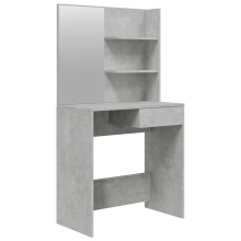 (Concrete grey) vidaXL Dressing Table with Mirror Bedroom Makeup Vanity Desk Cosmetic Table