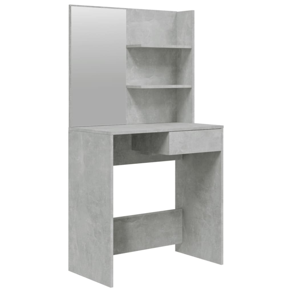 (Concrete grey) vidaXL Dressing Table with Mirror Makeup Vanity Cosmetic Table Multi Colours