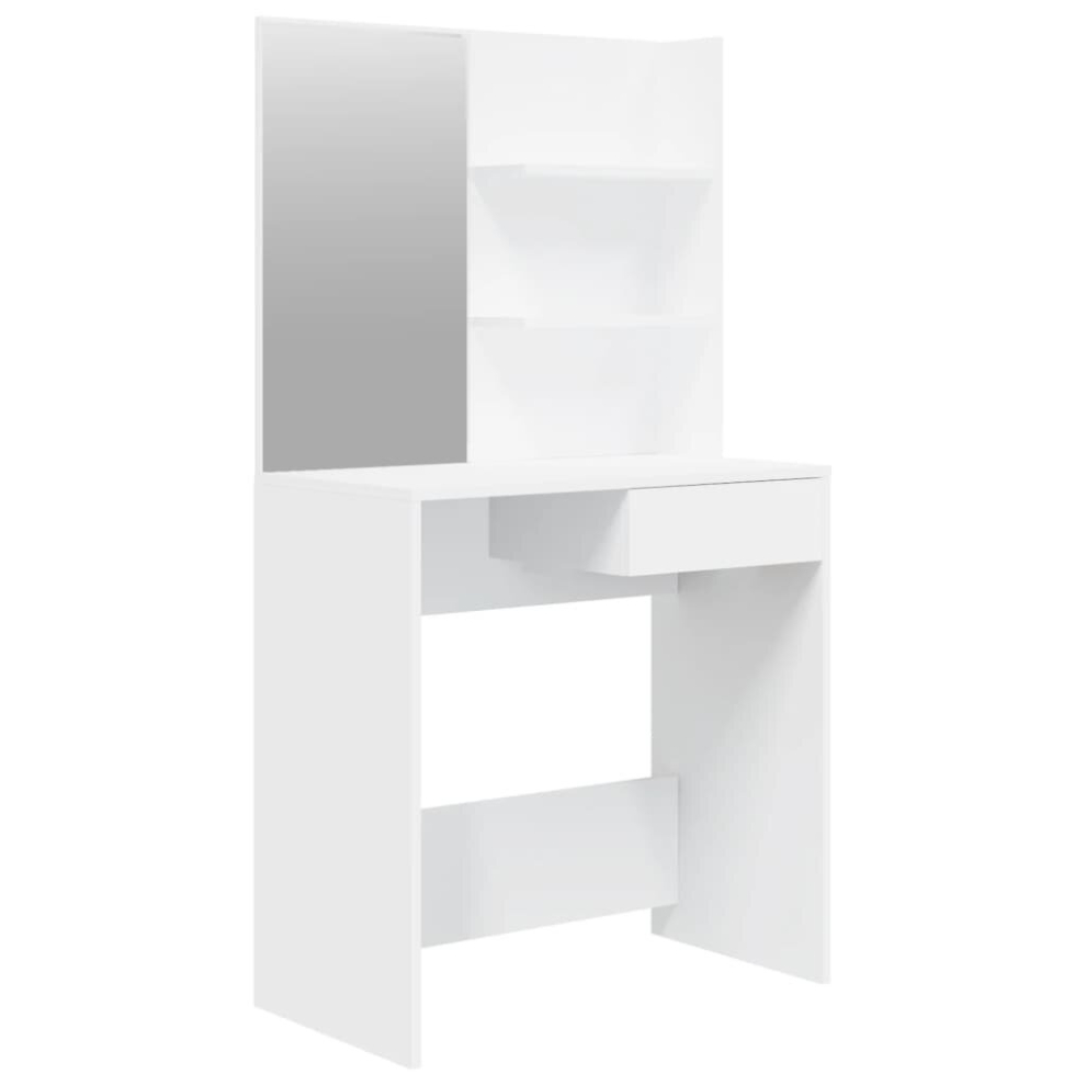 Vidaxl (White) Dressing Table With Mirror Bedroom Makeup Vanity Desk Cosmetic Table