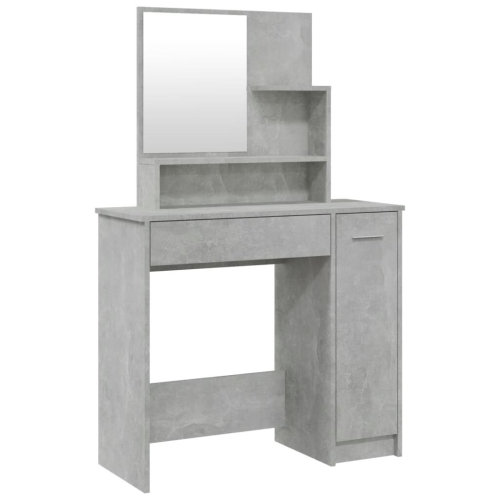VidaXL (Concrete grey) vidaXL Dressing Table Makeup Table Vanity Desk Cosmetic Table with Mirror