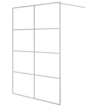 vidaXL Duschwand für Begehbare Dusche Silbern 140x195 cm ESG-Klarglas