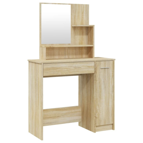 VidaXL (Sonoma oak) vidaXL Dressing Table Makeup Table Vanity Desk Cosmetic Table with Mirror