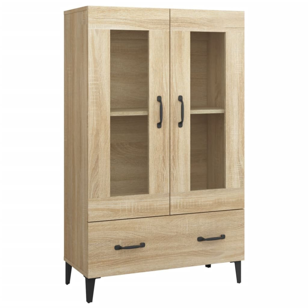 Vidaxl (Sonoma Oak) Highboard Buffet Cabinet Sideboard Storage Cupboard Engineered Wood
