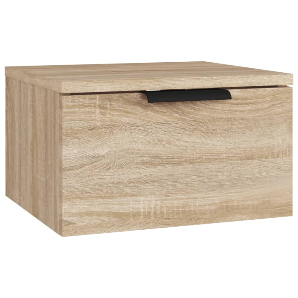 Vidaxl (Sonoma Oak, 1) Wall-Mounted Bedside Cabinets Bedroom Floating Nightstand Wall Cabinet