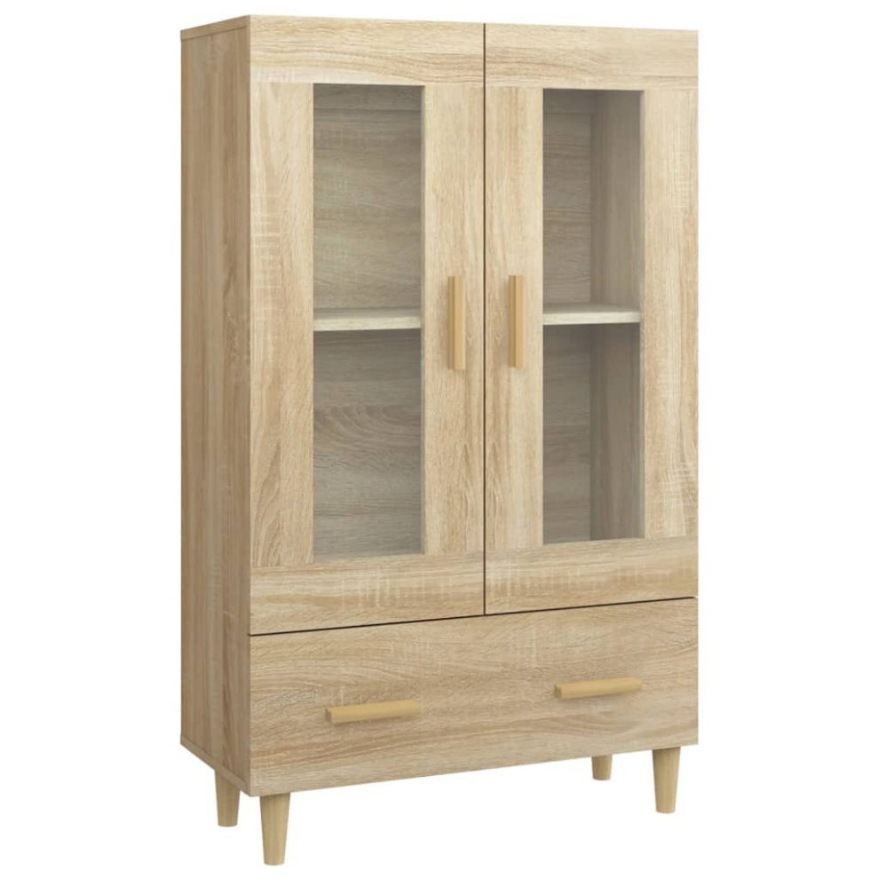 Vidaxl (Sonoma Oak) Highboard Side Cabinet Cupboard Storage Side Cabinet Engineered Wood