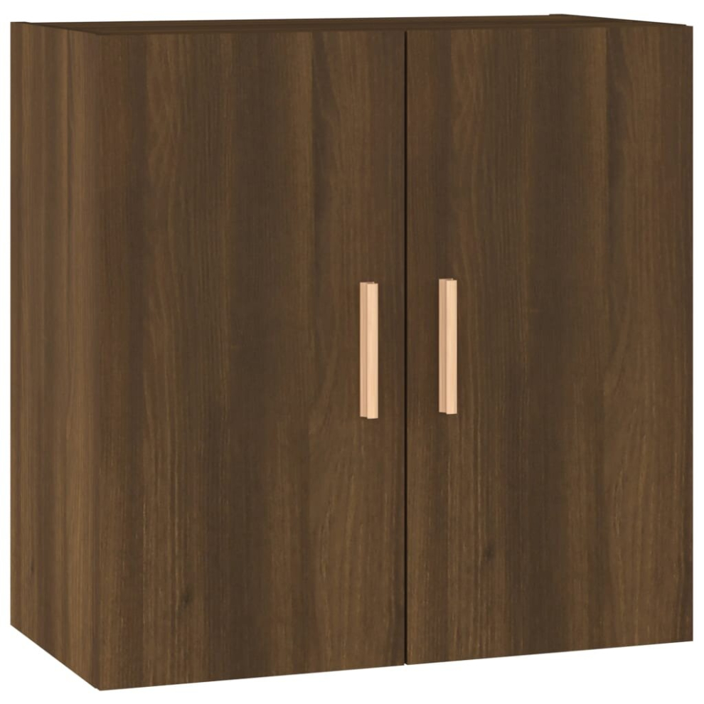 (Brown oak) vidaXL Wall Cabinet Floating TV Unit Wall Mounted Cabinet Engineered Wood