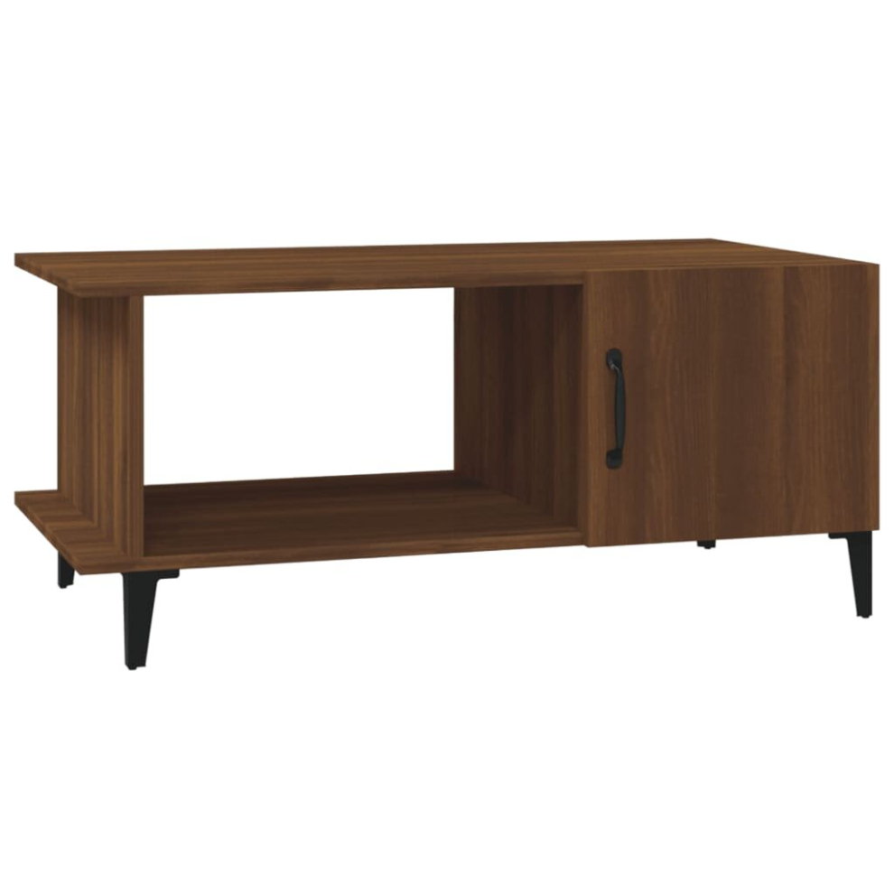 Vidaxl ( Oak) Coffee Table Engineered Wood Couch Centre Accent Table Multi Colours Brown