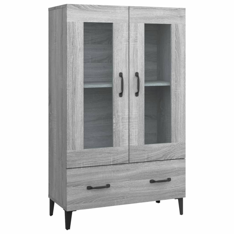 Vidaxl (Grey Sonoma) Highboard Buffet Cabinet Sideboard Storage Cupboard Engineered Wood