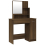 VidaXL (Brown oak) vidaXL Dressing Table Makeup Table Vanity Desk Cosmetic Table with Mirror 1