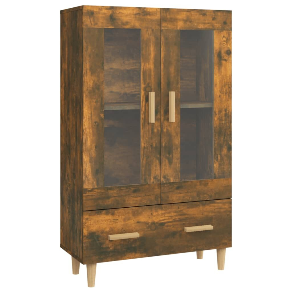 Vidaxl (Smoked Oak) Highboard Side Cabinet Cupboard Storage Side Cabinet Engineered Wood