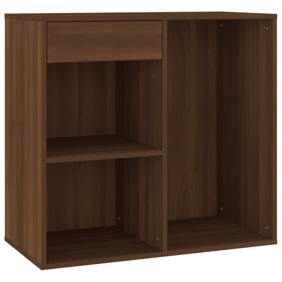 Vidaxl (Brown Oak) Cosmetic Cabinet Dressing Room Storage Makeup Cupboard Engineered Wood