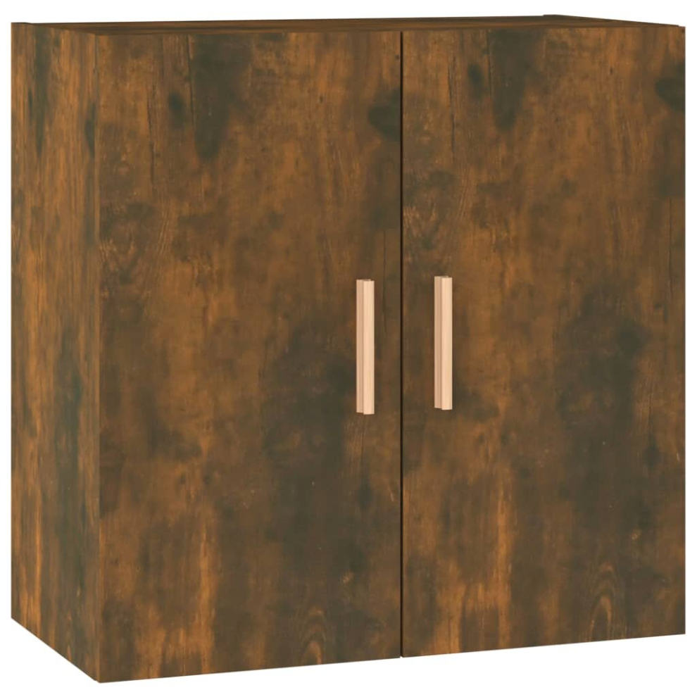 Vidaxl (Smoked Oak) Wall Cabinet Floating Tv Unit Wall Mounted Cabinet Engineered Wood