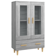 (Grey sonoma) vidaXL Highboard Side Cabinet Cupboard Storage Side Cabinet Engineered Wood