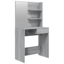 (Grey sonoma) vidaXL Dressing Table with Mirror Bedroom Makeup Vanity Desk Cosmetic Table