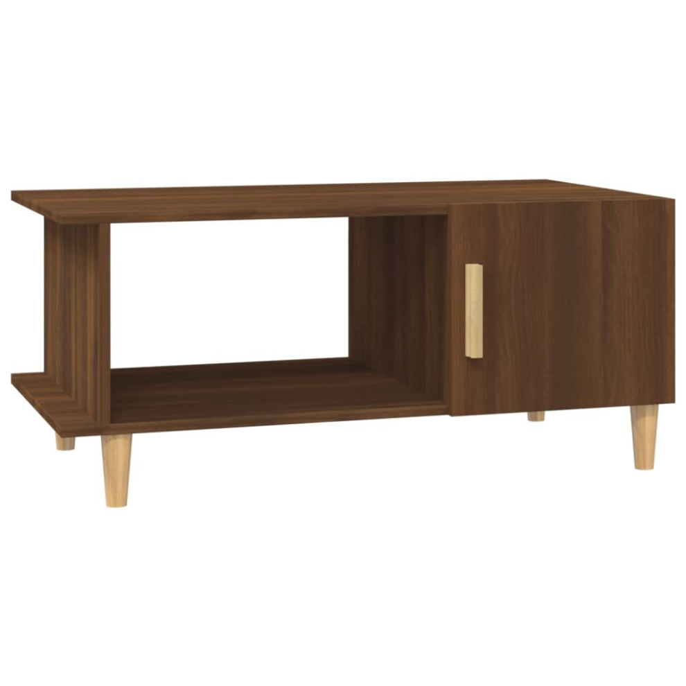 (Brown oak) vidaXL Coffee Table Engineered Wood Couch Accent End Tea Table Multi Colours