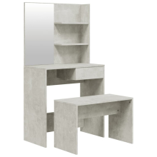 (Concrete grey) vidaXL Dressing Table Set HomeVanity Table Makeup Vanity Desk Cosmetic Table