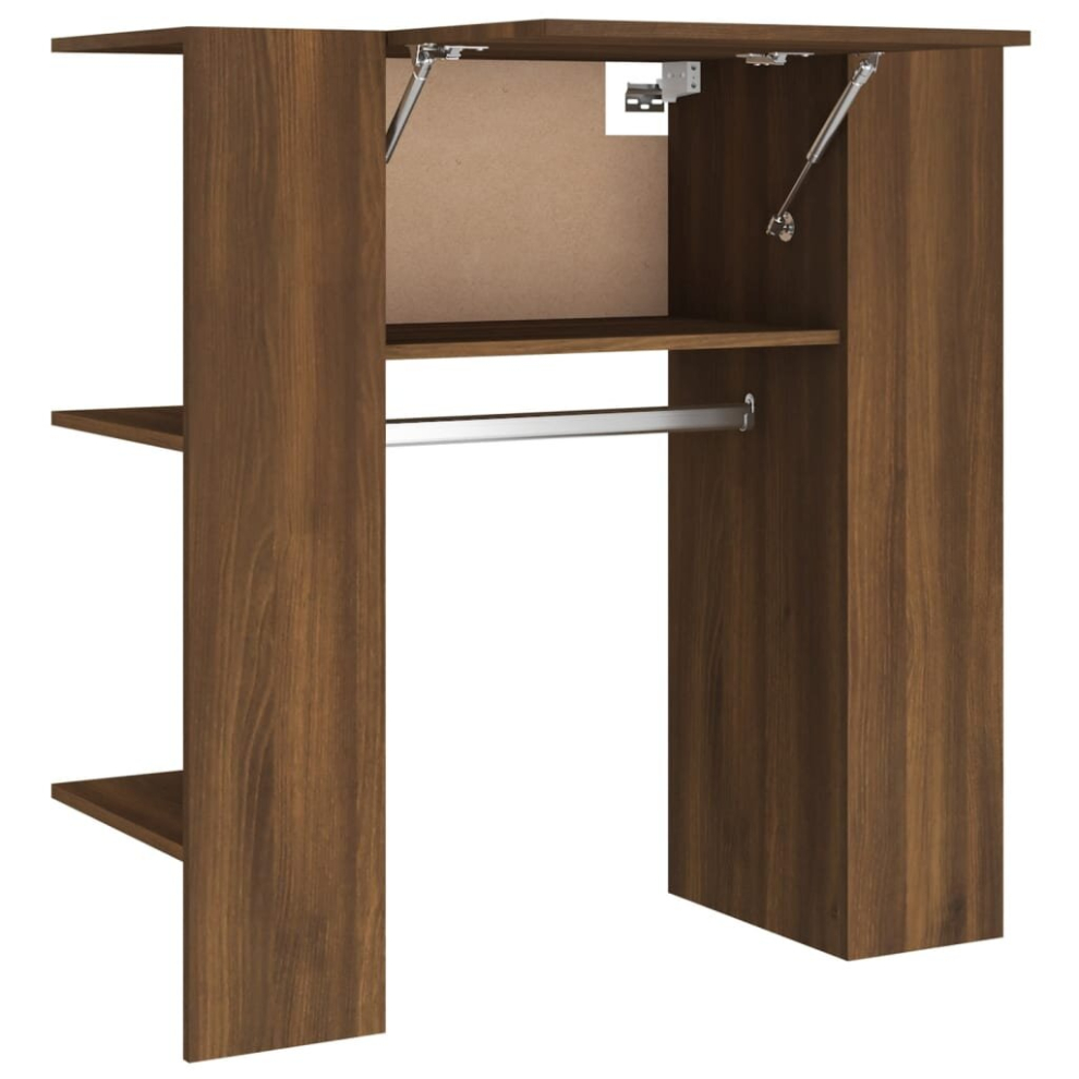 (brown oak) vidaXL Hallway Cabinet Engineered Wood Wall Mount Hall Shelving Multi Colours