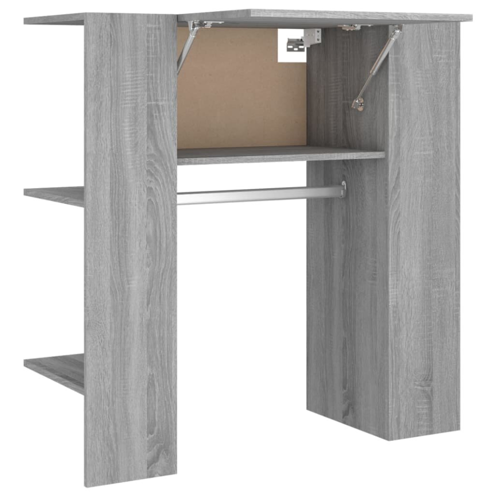 (grey sonoma) vidaXL Hallway Cabinet Engineered Wood Wall Mount Hall Shelving Multi Colours